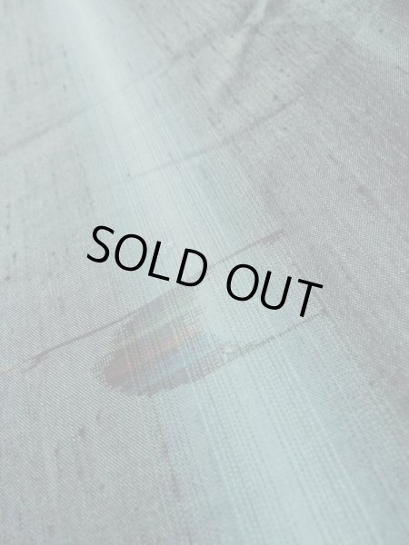 画像9: L1220H Mint  単衣 女性用着物  シルク(正絹)  淡い 青, ぼかし 【中古】 【USED】 【リサイクル】 ★★★★☆ (9)