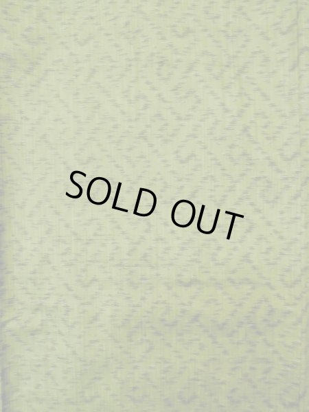 画像3: L1220L Mint  単衣 女性用着物  シルク(正絹)  淡い 緑色, 紗綾形文 【中古】 【USED】 【リサイクル】 ★★★★☆ (3)