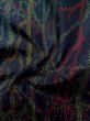 画像12: L1220P Mint  単衣 女性用着物  シルク（正絹）  深い 紺, 抽象的模様 【中古】 【USED】 【リサイクル】 ★★★★☆ (12)
