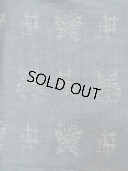 画像3: L1220U Mint  単衣 女性用着物  シルク(正絹) 淡い 深い 青, 蝶々 【中古】 【USED】 【リサイクル】 ★★★★☆ (3)