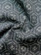 画像12: L1220X  単衣 女性用着物  シルク（正絹）   灰色, 亀甲 【中古】 【USED】 【リサイクル】 ★★★☆☆ (12)