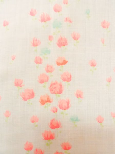 画像5: M0110E  襦袢 女性用着物  綿   白, 花 【中古】 【USED】 【リサイクル】 ★☆☆☆☆ (5)