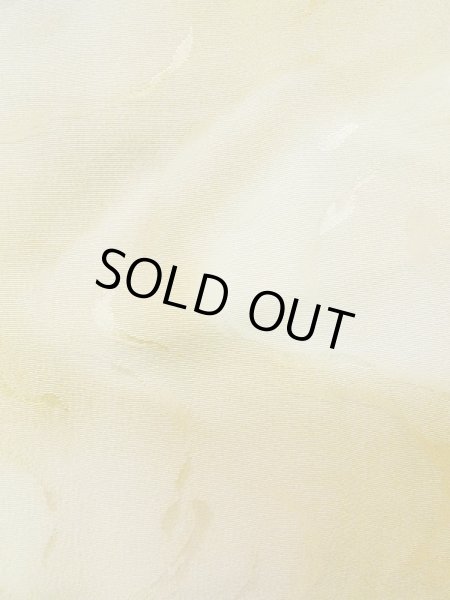 画像7: M0131B Mint  小紋 女性用着物  シルク（正絹） 淡い 薄い 山吹, ぼかし 【中古】 【USED】 【リサイクル】 ★★★★☆ (7)