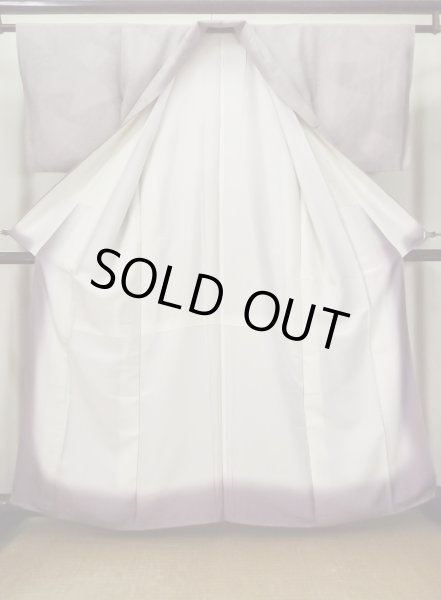 画像2: M0131E Mint  小紋 女性用着物  シルク（正絹）  淡い 藤色, 花 淡い【中古】 【USED】 【リサイクル】 ★★★★☆ (2)