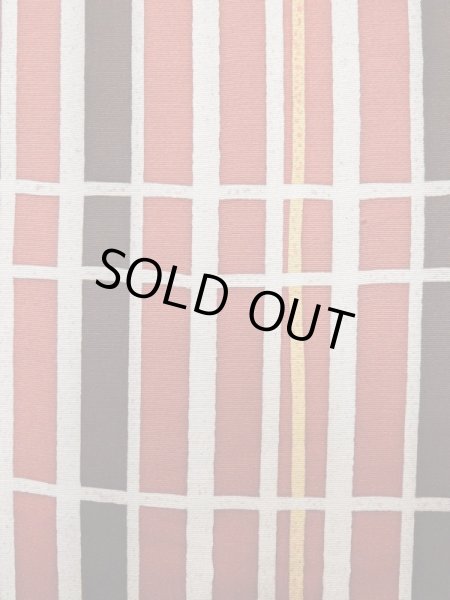 画像6: M0131F  小紋 女性用着物  化繊   白, 線 【中古】 【USED】 【リサイクル】 ★★☆☆☆ (6)