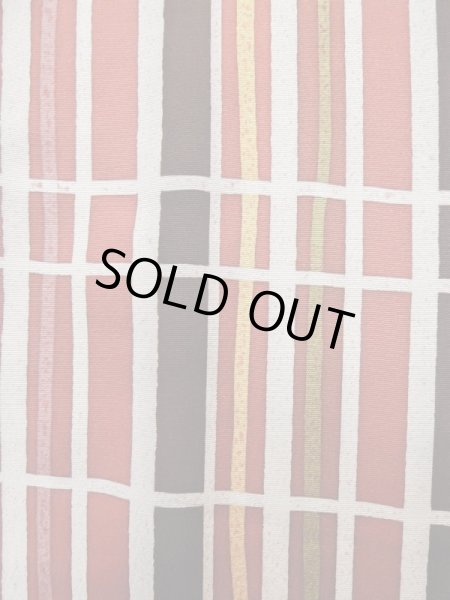 画像7: M0131F  小紋 女性用着物  化繊   白, 線 【中古】 【USED】 【リサイクル】 ★★☆☆☆ (7)