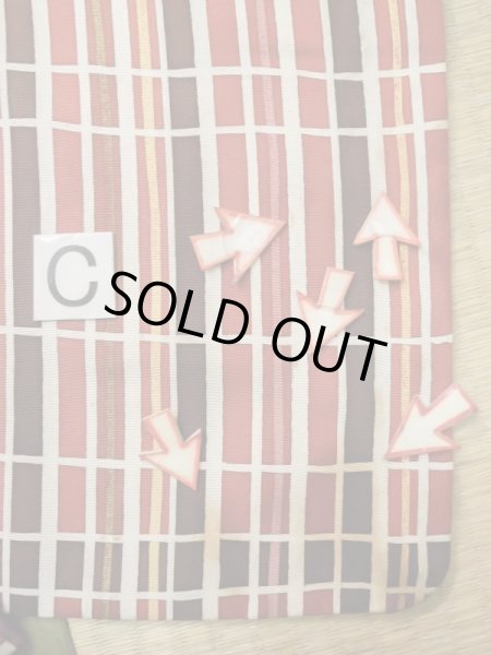 画像16: M0131F  小紋 女性用着物  化繊   白, 線 【中古】 【USED】 【リサイクル】 ★★☆☆☆ (16)