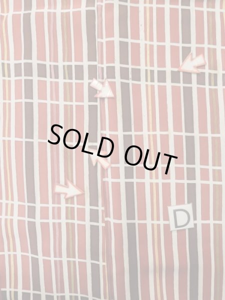 画像17: M0131F  小紋 女性用着物  化繊   白, 線 【中古】 【USED】 【リサイクル】 ★★☆☆☆ (17)