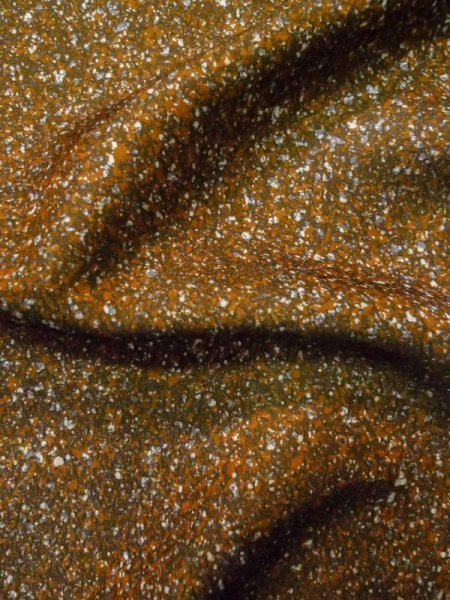 画像9: M0131G Mint  小紋 女性用着物  化繊  淡い 茶色, 小さな点々 【中古】 【USED】 【リサイクル】 ★★★★☆ (9)