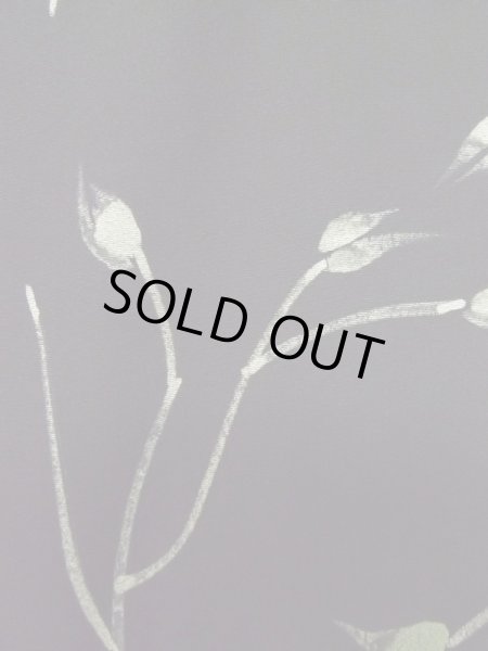 画像7: M0131J Mint  小紋 女性用着物  シルク(正絹)   黒, 花 【中古】 【USED】 【リサイクル】 ★★★★☆ (7)