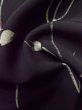 画像11: M0131J Mint  小紋 女性用着物  シルク（正絹）   黒, 花 【中古】 【USED】 【リサイクル】 ★★★★☆ (11)
