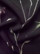 画像12: M0131J Mint  小紋 女性用着物  シルク（正絹）   黒, 花 【中古】 【USED】 【リサイクル】 ★★★★☆ (12)