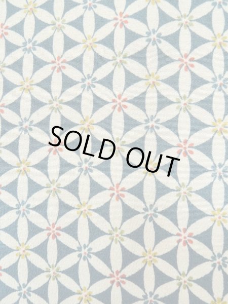 画像6: M0131O  小紋 女性用着物  シルク（正絹）   白, 七宝 【中古】 【USED】 【リサイクル】 ★☆☆☆☆ (6)