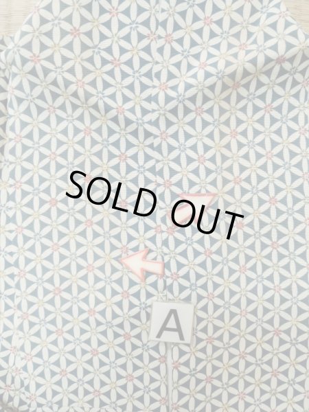 画像12: M0131O  小紋 女性用着物  シルク（正絹）   白, 七宝 【中古】 【USED】 【リサイクル】 ★☆☆☆☆ (12)