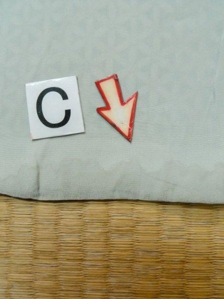 画像14: M0131O  小紋 女性用着物  シルク(正絹)   白, 七宝 【中古】 【USED】 【リサイクル】 ★☆☆☆☆ (14)