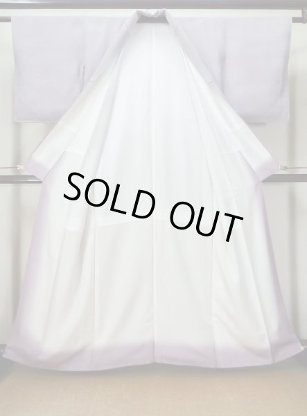 画像2: M0131Q Mint  江戸小紋 女性用着物  シルク(正絹)   藤色, 花 【中古】 【USED】 【リサイクル】 ★★★★☆ (2)