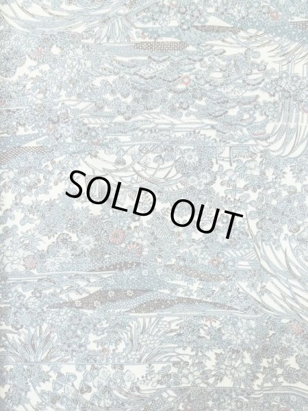 画像4: M0131X Mint  江戸小紋 女性用着物  シルク(正絹)   白, 花 【中古】 【USED】 【リサイクル】 ★★★★☆ (4)