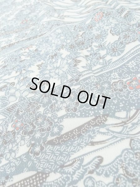 画像9: M0131X Mint  江戸小紋 女性用着物  シルク(正絹)   白, 花 【中古】 【USED】 【リサイクル】 ★★★★☆ (9)