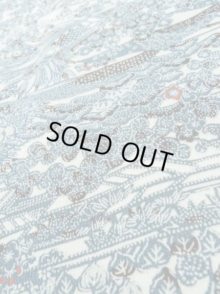 画像10: M0131X Mint  江戸小紋 女性用着物  シルク(正絹)   白, 花 【中古】 【USED】 【リサイクル】 ★★★★☆ (10)