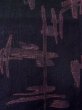 画像6: M0131Y  小紋 女性用着物  シルク（正絹）   黒, 抽象的模様 【中古】 【USED】 【リサイクル】 ★☆☆☆☆ (6)
