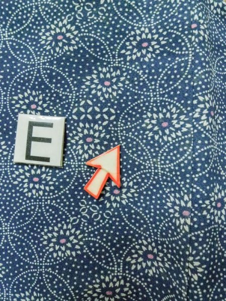 画像17: M0201A  小紋 女性用着物  化繊  淡い 青, 花 【中古】 【USED】 【リサイクル】 ★★☆☆☆ (17)