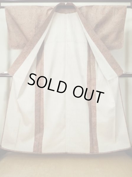 画像2: M0201C Mint  小紋 女性用着物  綿   赤色, 更紗 【中古】 【USED】 【リサイクル】 ★★★★☆ (2)