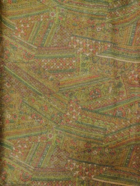 画像3: M0201D  小紋 女性用着物  化繊  淡い トープ, 小さな点々 深い【中古】 【USED】 【リサイクル】 ★☆☆☆☆ (3)