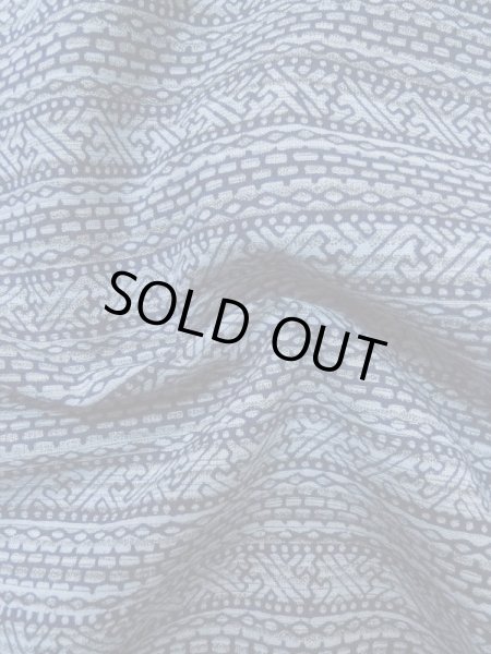 画像9: M0207C  男性用浴衣 男性用着物  綿  淡い 青, 抽象的模様 【中古】 【USED】 【リサイクル】 ★★☆☆☆ (9)