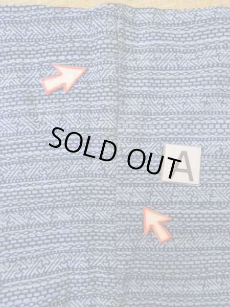 画像12: M0207C  男性用浴衣 男性用着物  綿  淡い 青, 抽象的模様 【中古】 【USED】 【リサイクル】 ★★☆☆☆ (12)