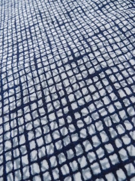 画像8: M0207J  男性用浴衣 男性用着物  綿   青, 抽象的模様 【中古】 【USED】 【リサイクル】 ★★☆☆☆ (8)