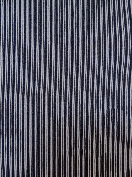 画像5: M0207M  男性用浴衣 男性用着物  綿   藍, 縞 【中古】 【USED】 【リサイクル】 ★★☆☆☆ (5)