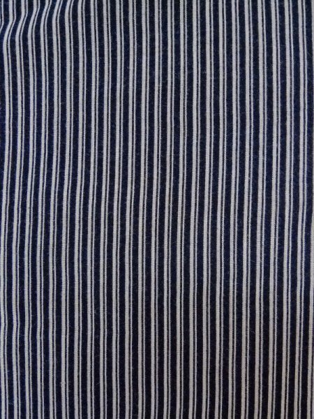 画像6: M0207M  男性用浴衣 男性用着物  綿   藍, 縞 【中古】 【USED】 【リサイクル】 ★★☆☆☆ (6)