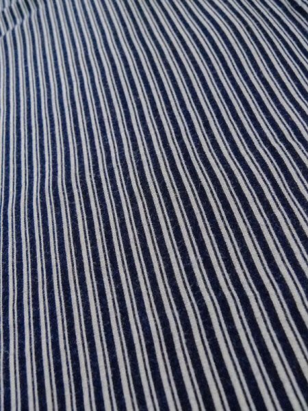 画像7: M0207M  男性用浴衣 男性用着物  綿   藍, 縞 【中古】 【USED】 【リサイクル】 ★★☆☆☆ (7)