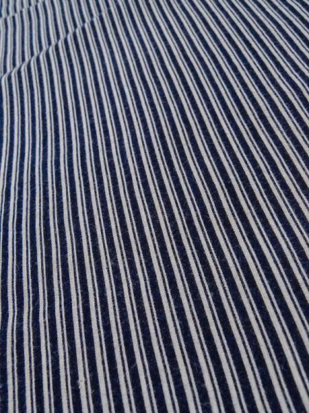 画像8: M0207M  男性用浴衣 男性用着物  綿   藍, 縞 【中古】 【USED】 【リサイクル】 ★★☆☆☆ (8)