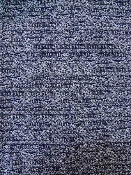 画像4: M0207O  男性用浴衣 男性用着物 居敷当てにほつれ 綿   水色, 抽象的模様 【中古】 【USED】 【リサイクル】 ★☆☆☆☆ (4)