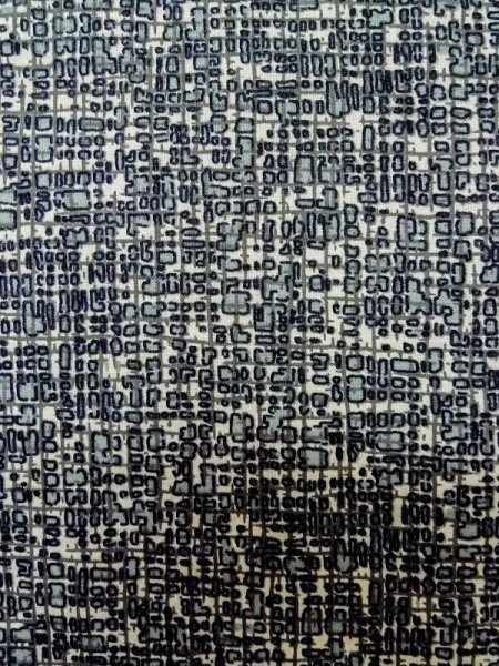 画像6: M0207P  浴衣（日本製） 女性用着物  綿   青, 抽象的模様 【中古】 【USED】 【リサイクル】 ★☆☆☆☆ (6)