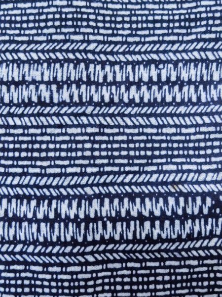 画像5: M0207R  男性用浴衣 男性用着物  綿   藍, 抽象的模様 【中古】 【USED】 【リサイクル】 ★★☆☆☆ (5)