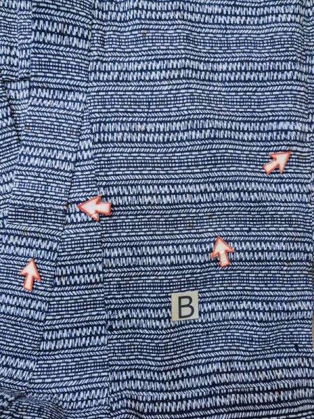 画像13: M0207R  男性用浴衣 男性用着物  綿   藍, 抽象的模様 【中古】 【USED】 【リサイクル】 ★★☆☆☆ (13)