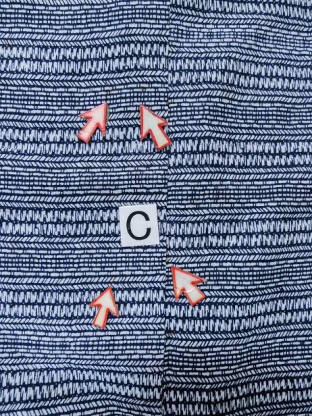 画像14: M0207R  男性用浴衣 男性用着物  綿   藍, 抽象的模様 【中古】 【USED】 【リサイクル】 ★★☆☆☆ (14)