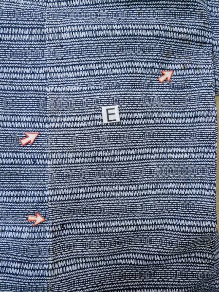 画像16: M0207R  男性用浴衣 男性用着物  綿   藍, 抽象的模様 【中古】 【USED】 【リサイクル】 ★★☆☆☆ (16)