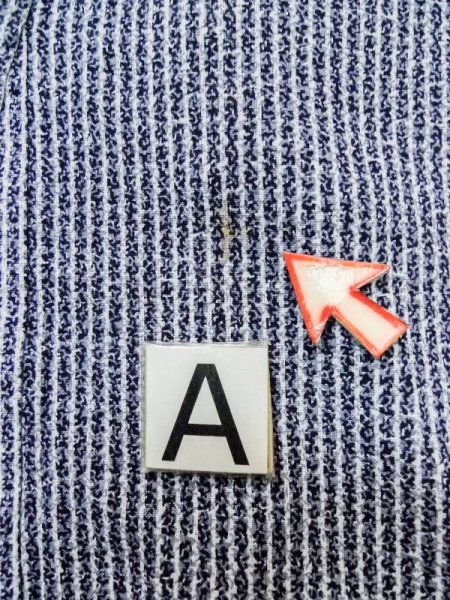 画像12: M0207U  男性用浴衣 男性用着物  綿   藍, 抽象的模様 【中古】 【USED】 【リサイクル】 ★★☆☆☆ (12)