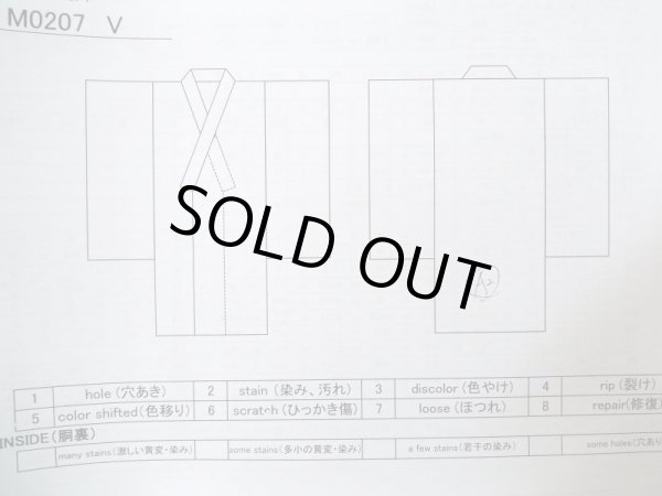 画像11: M0207V  男性用浴衣 男性用着物  綿   藍, 抽象的模様 【中古】 【USED】 【リサイクル】 ★★★★☆ (11)