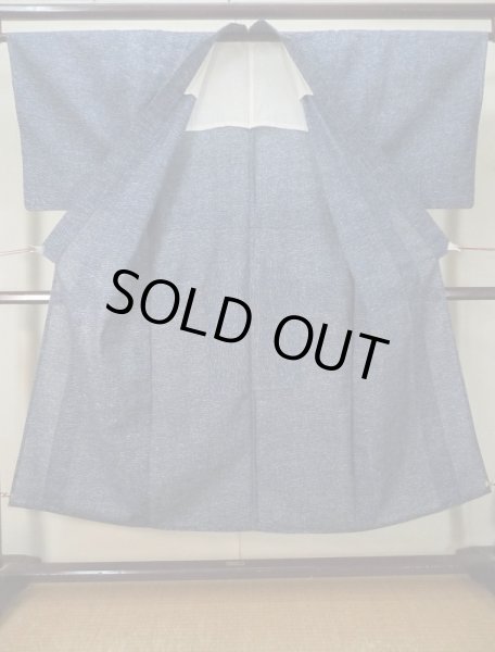 画像2: M0207X Mint  男性用浴衣 男性用着物  化繊   青, 抽象的模様 【中古】 【USED】 【リサイクル】 ★★★★☆ (2)