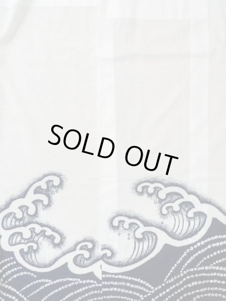 画像4: M0207Y Mint  男性用浴衣 男性用着物  綿   藍, 波 【中古】 【USED】 【リサイクル】 ★★★★☆ (4)