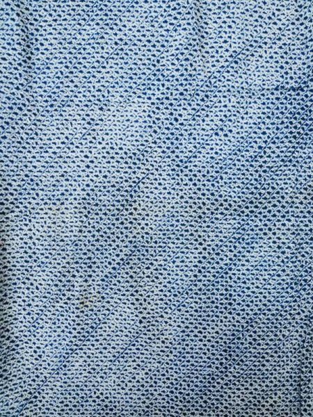 画像3: M0207Z  男性用浴衣 男性用着物 有松絞 綿   藍, かのこ 【中古】 【USED】 【リサイクル】 ★★☆☆☆ (3)