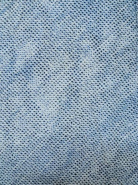 画像4: M0207Z  男性用浴衣 男性用着物 有松絞 綿   藍, かのこ 【中古】 【USED】 【リサイクル】 ★★☆☆☆ (4)