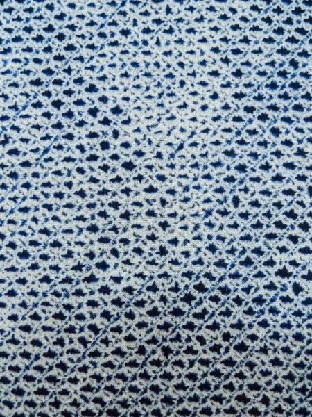 画像5: M0207Z  男性用浴衣 男性用着物 有松絞 綿   藍, かのこ 【中古】 【USED】 【リサイクル】 ★★☆☆☆ (5)