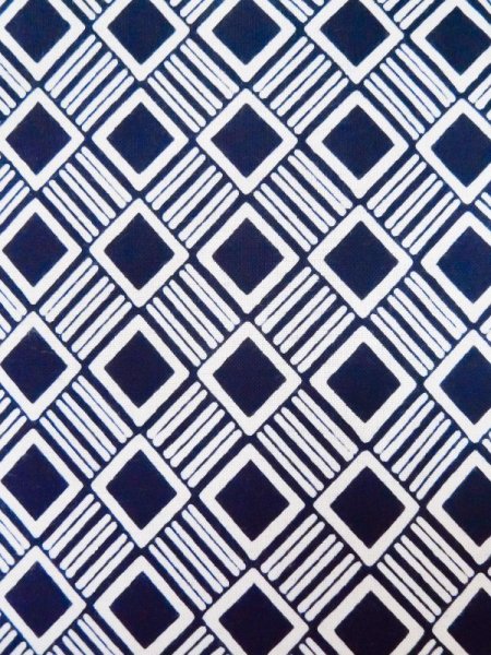 画像5: M0214B Mint  男性用浴衣 男性用着物  綿   白, 幾何学模様 【中古】 【USED】 【リサイクル】 ★★★★☆ (5)