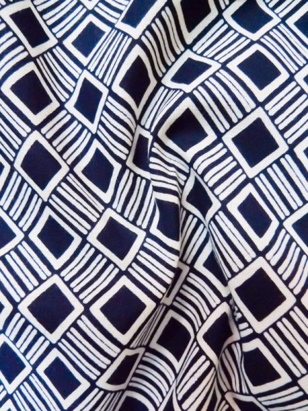 画像9: M0214B Mint  男性用浴衣 男性用着物  綿   白, 幾何学模様 【中古】 【USED】 【リサイクル】 ★★★★☆ (9)