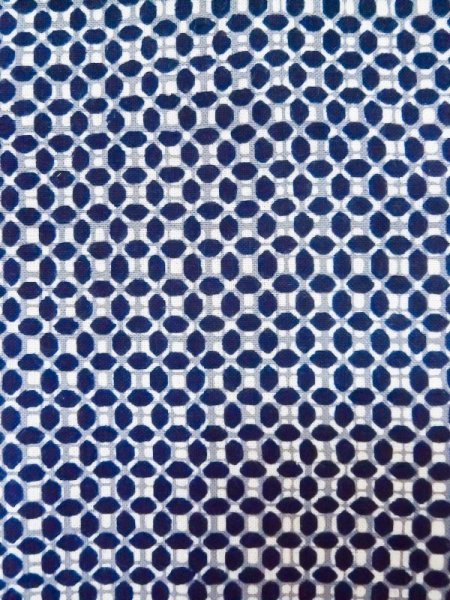 画像5: M0214C  男性用浴衣 男性用着物 筒袖 綿   藍, 抽象的模様 【中古】 【USED】 【リサイクル】 ★★☆☆☆ (5)